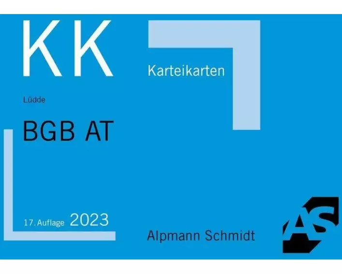 Karteikarten BGB Allgemeiner Teil