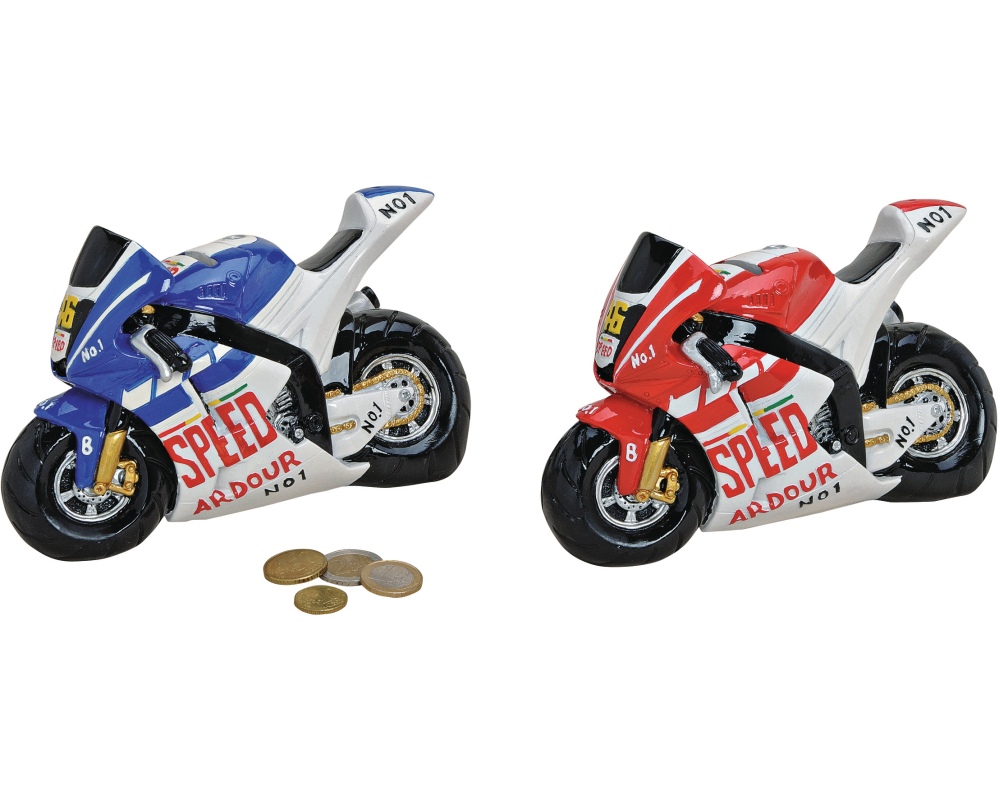ROOST Sparkasse Motorrad 10017418 Keramik, ass. 20x10x11cm
