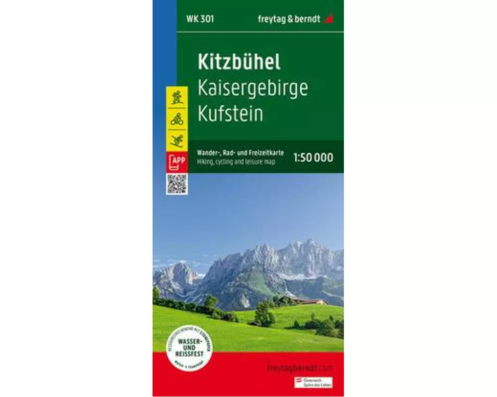 freytag & berndt Wanderkarte WK 301 Kitzbühel, Kaisergebirge - Kufstein 1:50.000