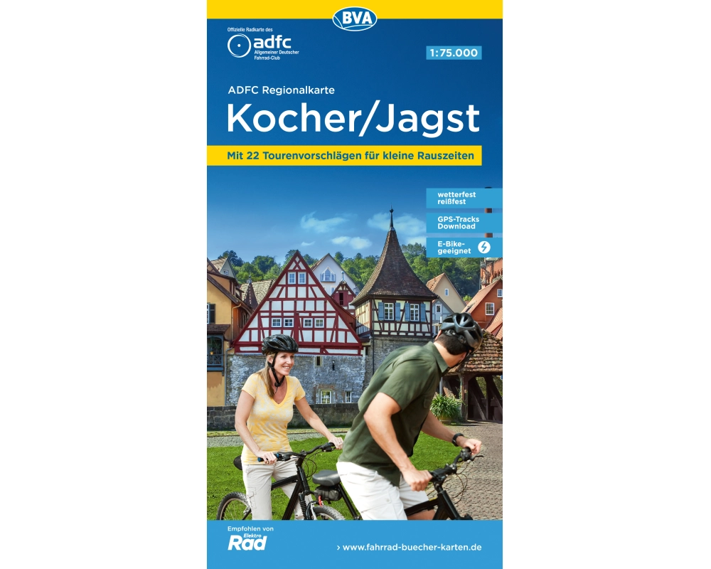 BVA ADFC Regionalkarte Kocher/ Jagst 1:75.000