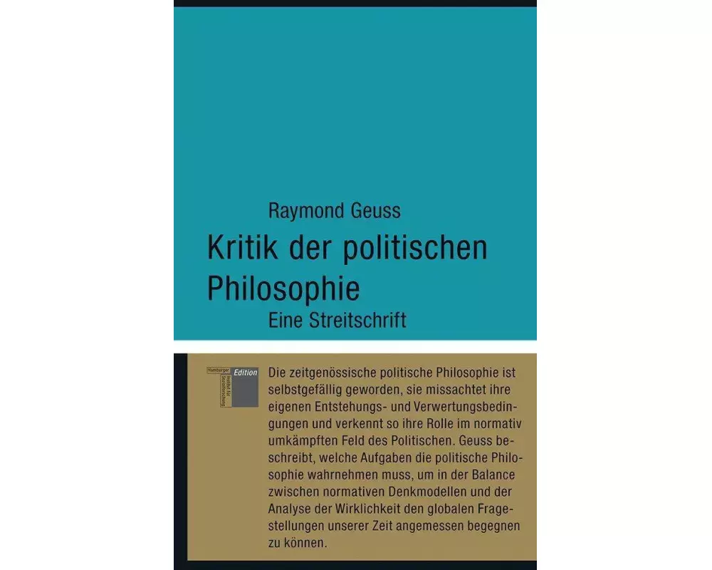 Kritik der politischen Philosophie