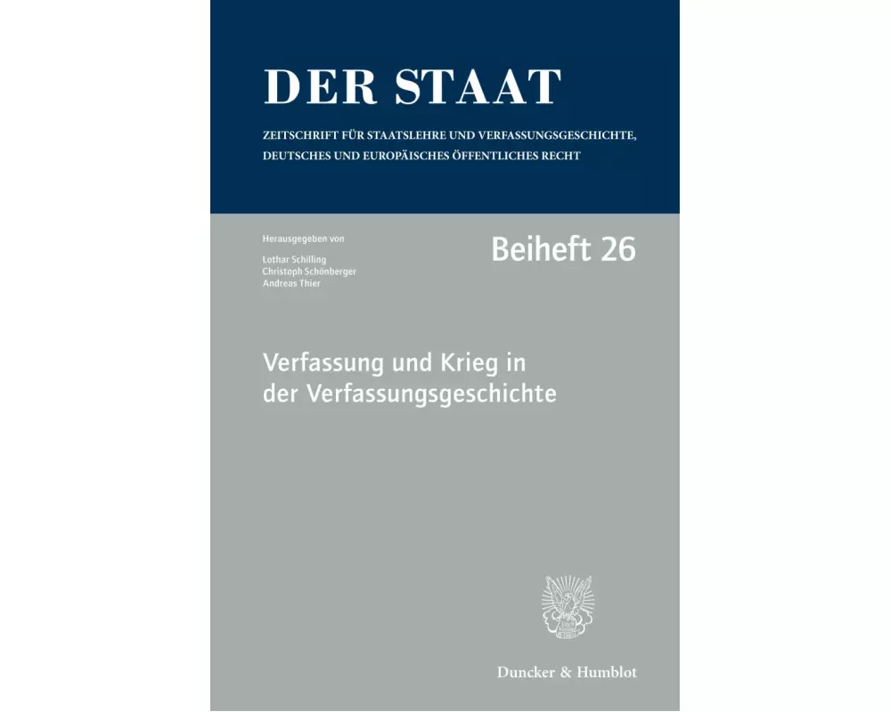 Verfassung und Krieg in der Verfassungsgeschichte