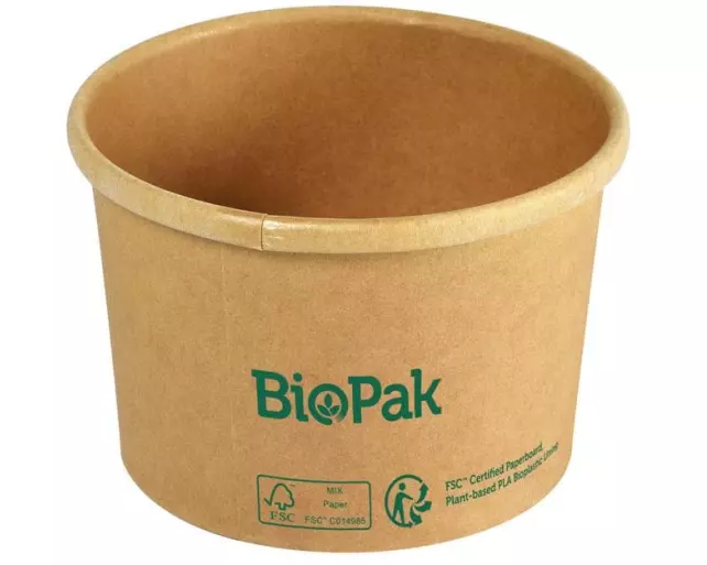 BioPak Einweg-Schale Glacebecher Ronda 240 ml, 25 Stück