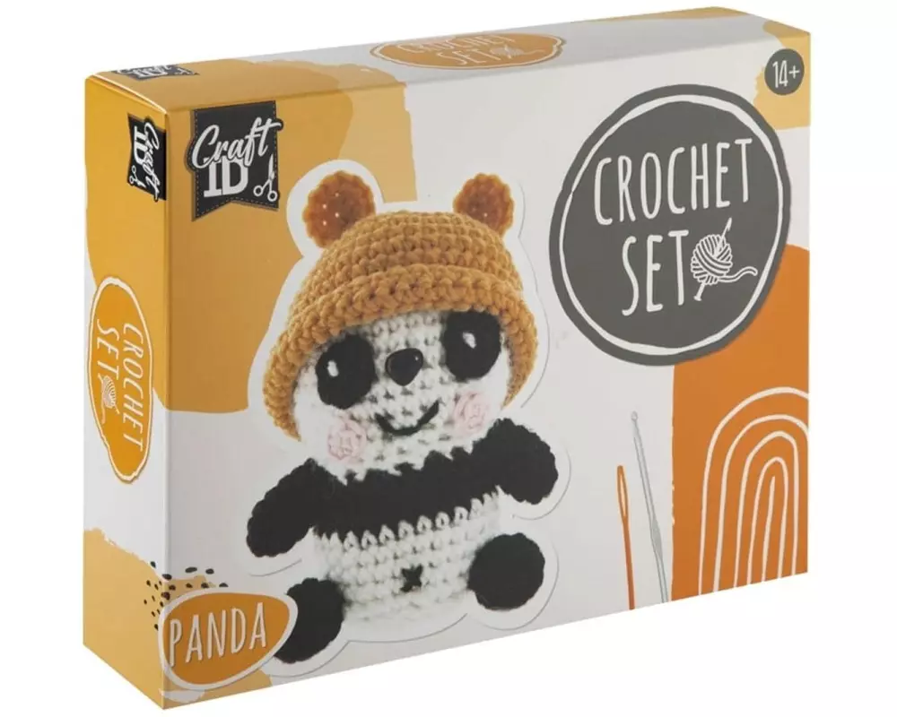 Basteln Häkelset Panda Mehrfarbig