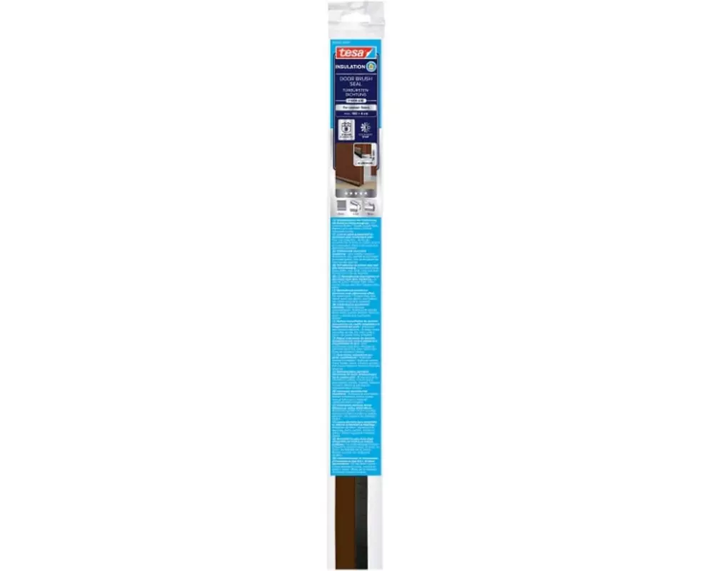 tesa COMFORT Türdichtschiene Aluminium Braun 1 m x 40 mm