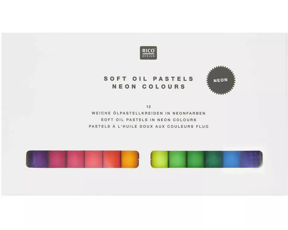 Ölpastellkreide Neonfarben, 12 Farben