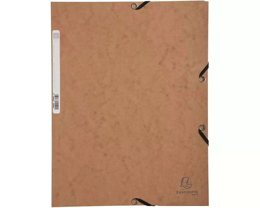 Exacompta Gummibandmappe A4 Braun, 250 Blatt
