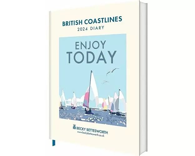 British Coastlines, Becky Bettesworth Deluxe A5 Diary 2024