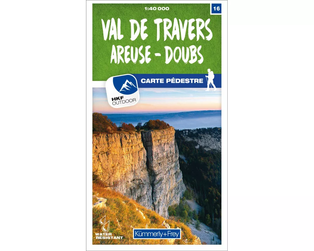 Kümmerly+Frey Wanderkarte 16 Val de Travers 1:40.000