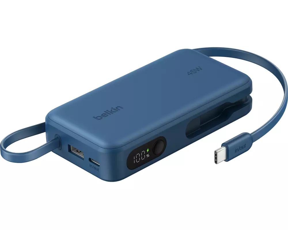 Belkin BOOSTCHARGE mit Display, 10000 mAh, USB-C Kabel