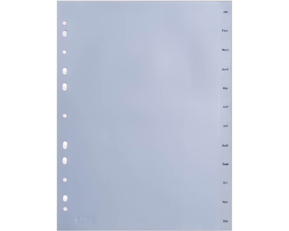 HWB Kunstst.Register A4 3604.52 transparent JAN-Déc (FR)