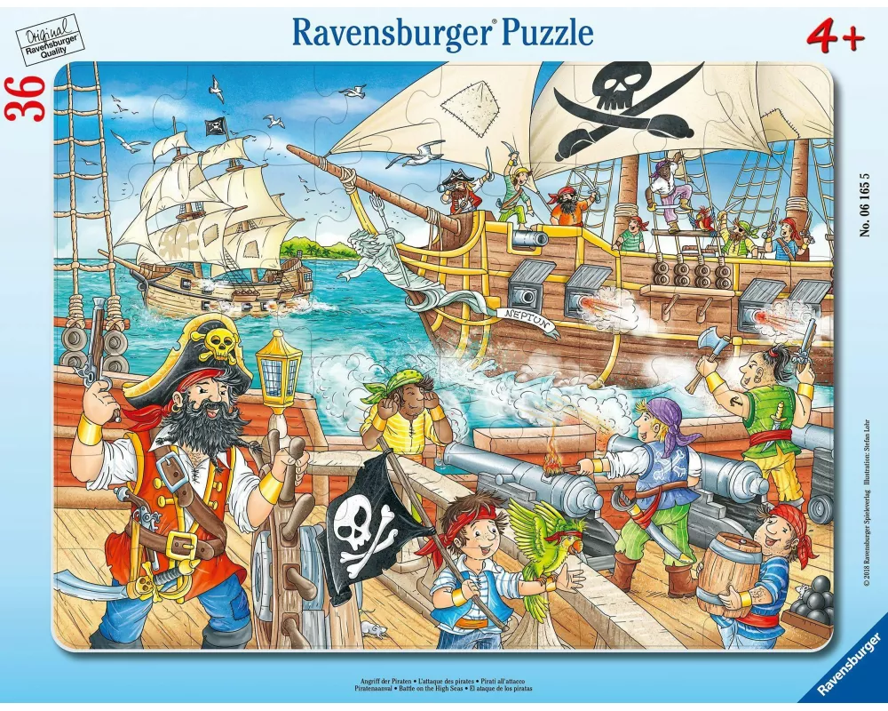 Kinderpuzzle 36 Teile - Angriff der Piraten