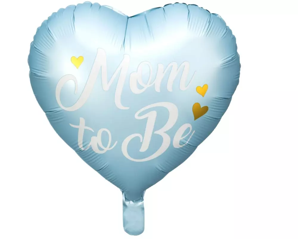 Partydeco Folienballon Mom to be Blau
