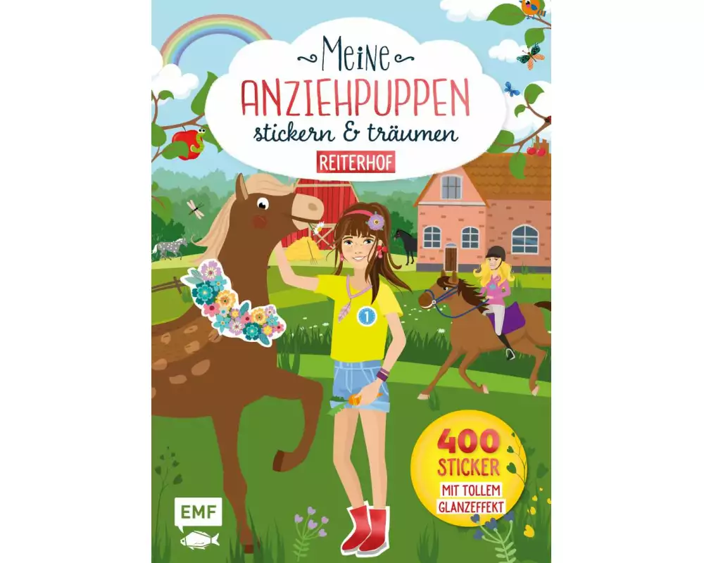 Meine Anziehpuppen – stickern & träumen: Reiterhof