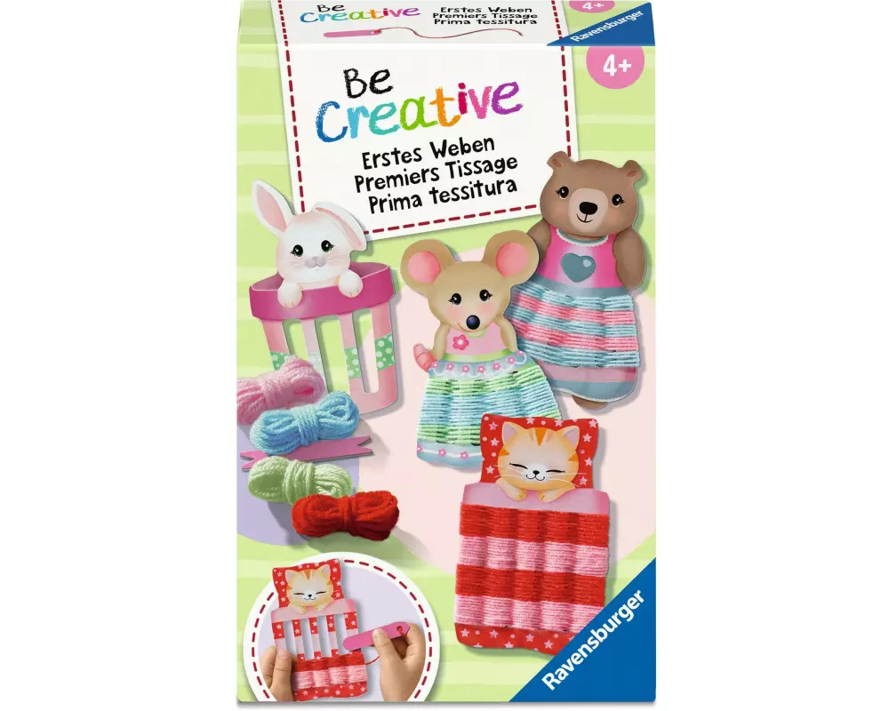 Ravensburger Bastelset Erstes Weben mit 4 Tierschablonen