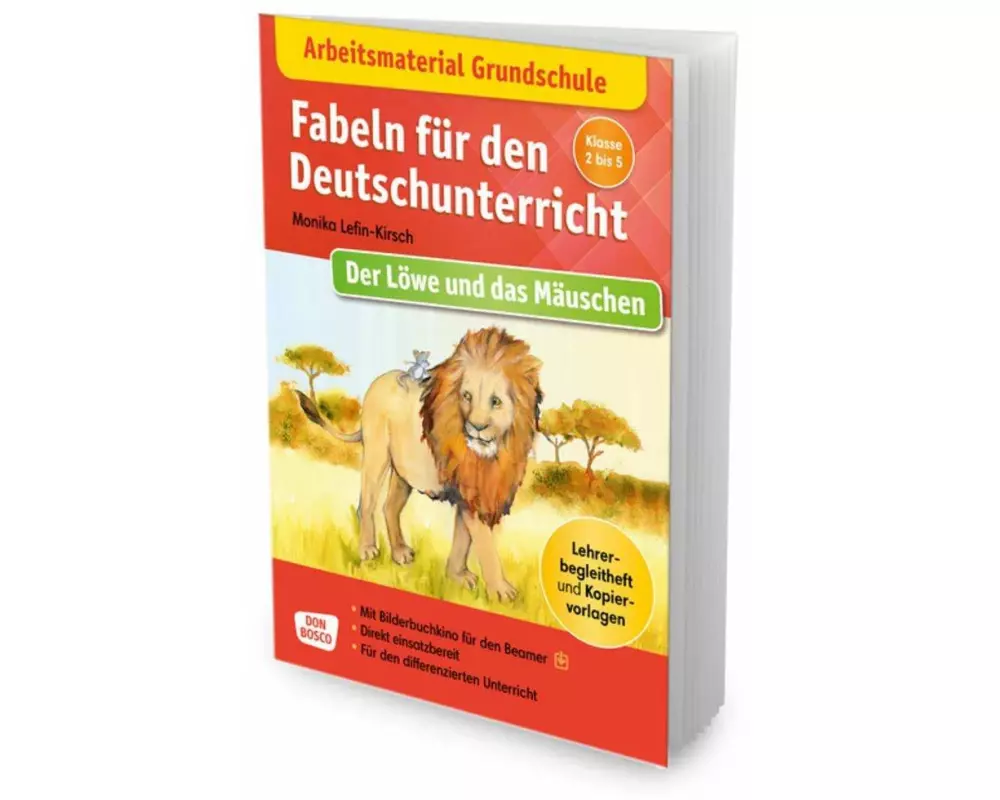 Arbeitsmaterial Grundschule. Fabeln für den Deutschunterricht: Der Löwe und das Mäuschen. Eine Fabel von Äsop