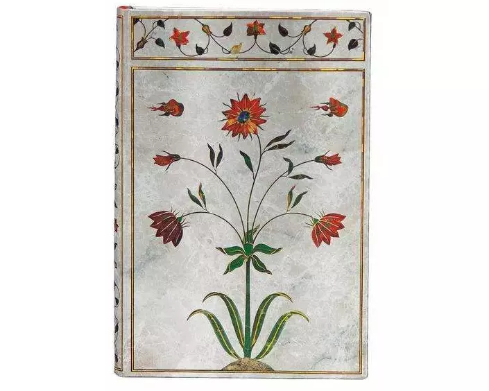 Hardcover Notizbücher Blumen des Taj Mahal Mumtaz Mini Liniert