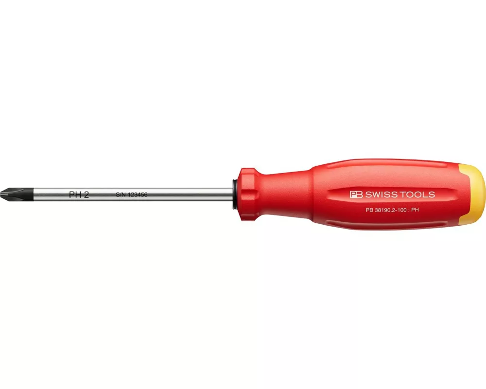 PB Swiss Tools Schraubenzieher 38190 SwissGrip Evo PH 2 100 mm
