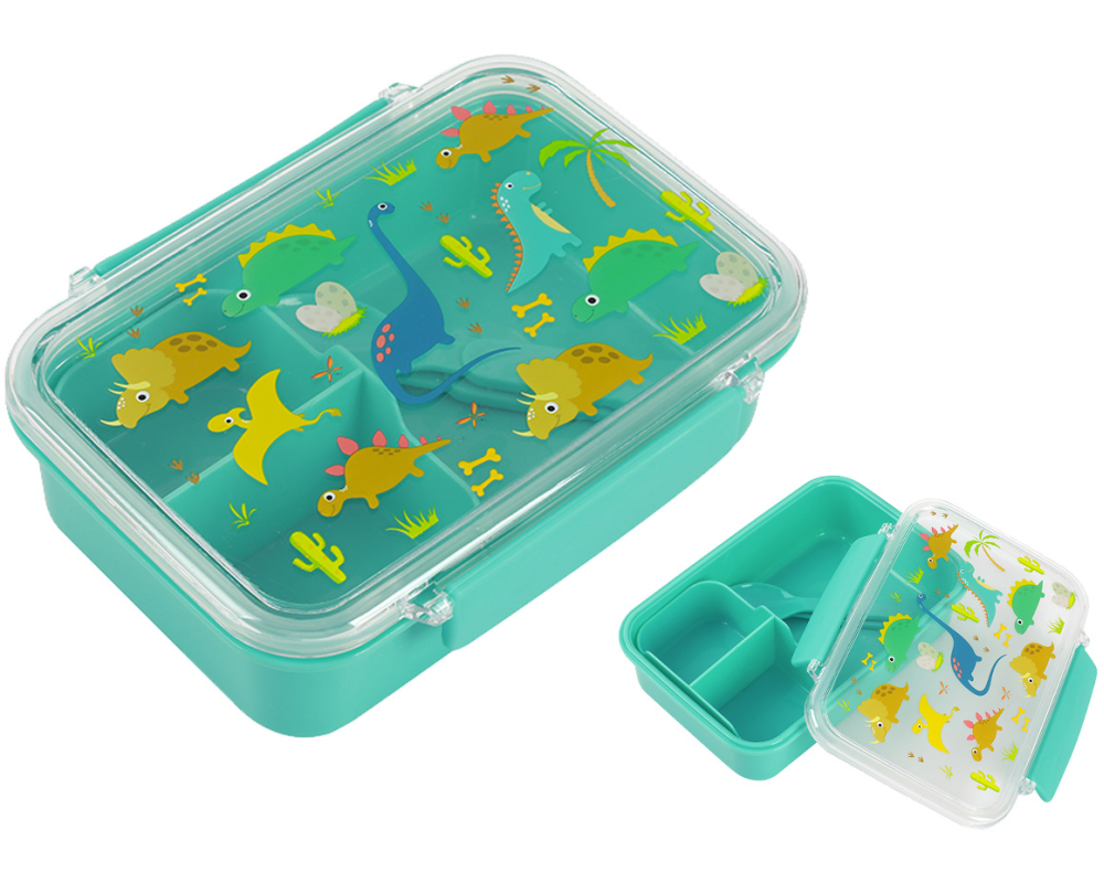 I-DRINK Lunch Box mit Löffel + Gabel ID2017 Dino