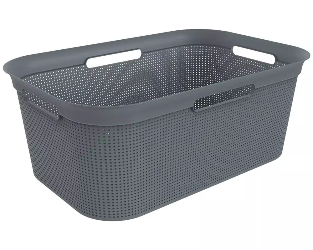 Rotho Wäschekorb Brisen Anthrazit, 41 l