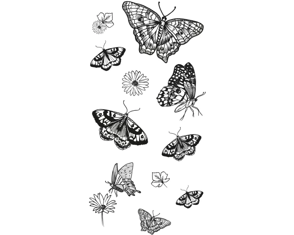 Sizzix Stempel Set Schablone Schmetterlinge 13er-Pack