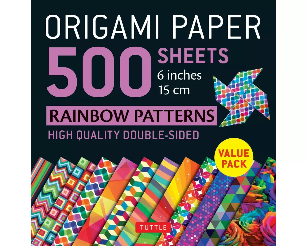 Origami Paper 500 sheets Rainbow Patterns 6 inch (15 cm)