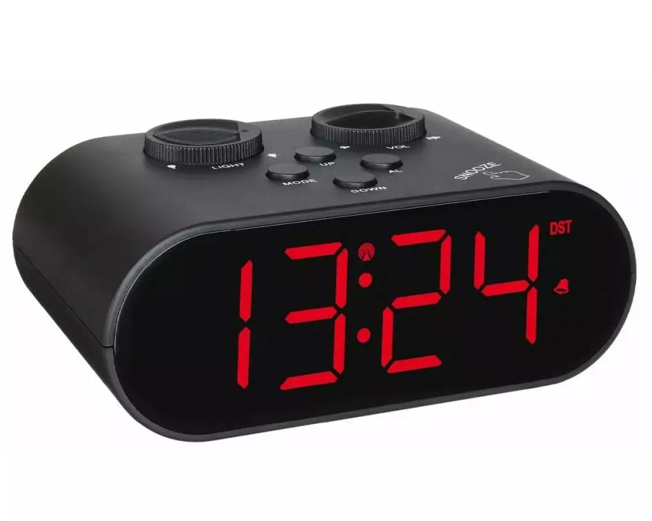 TFA Dostmann Funkwecker Ellypse Schwarz