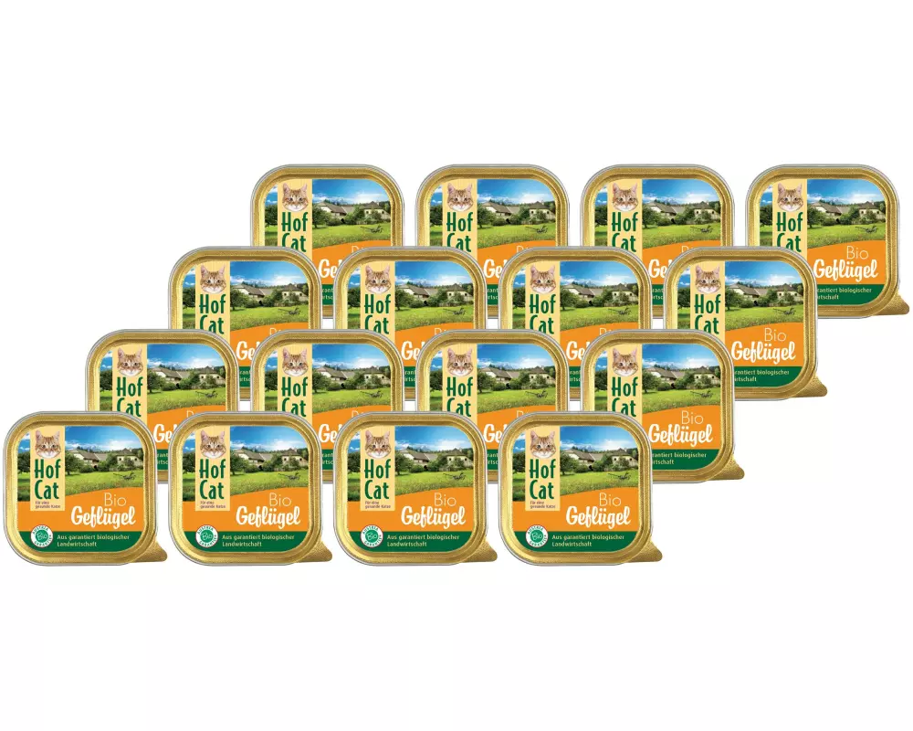 HofCat Nassfutter Geflügel, 16 x 100g