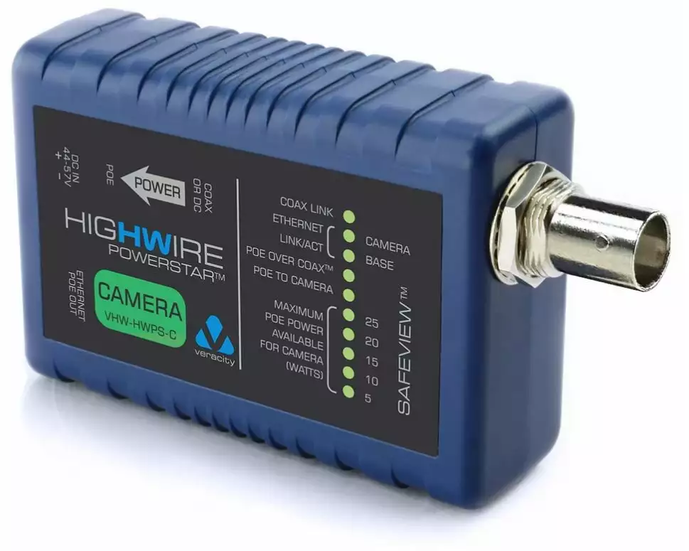 Veracity PoE Converter HIGHWIRE Powerstar Camera