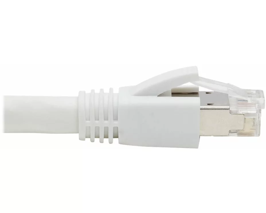 EATON TRIPPLITE Cat8, 25G/40G-Certified, Snagless, Shielded, S/FTP Ethernet Cable, RJ45, M/M, PoE, White, 10ft. 3.05m