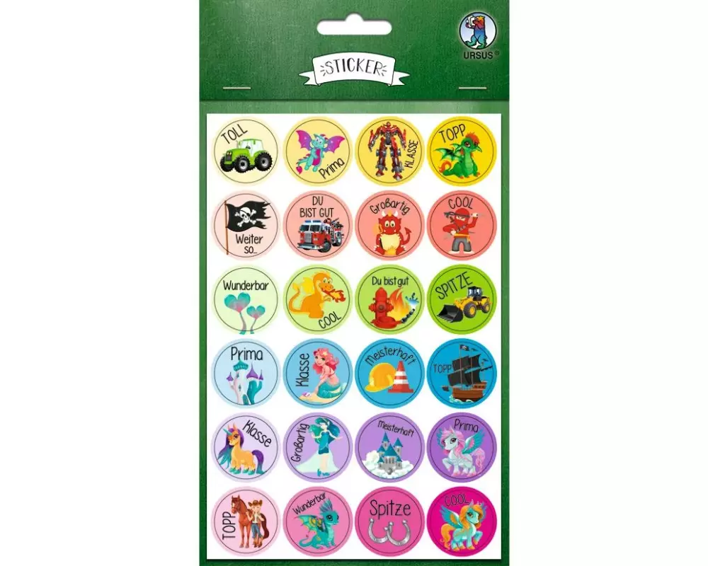 URSUS Motivsticker Motivation 96 Stück, Mehrfarbig