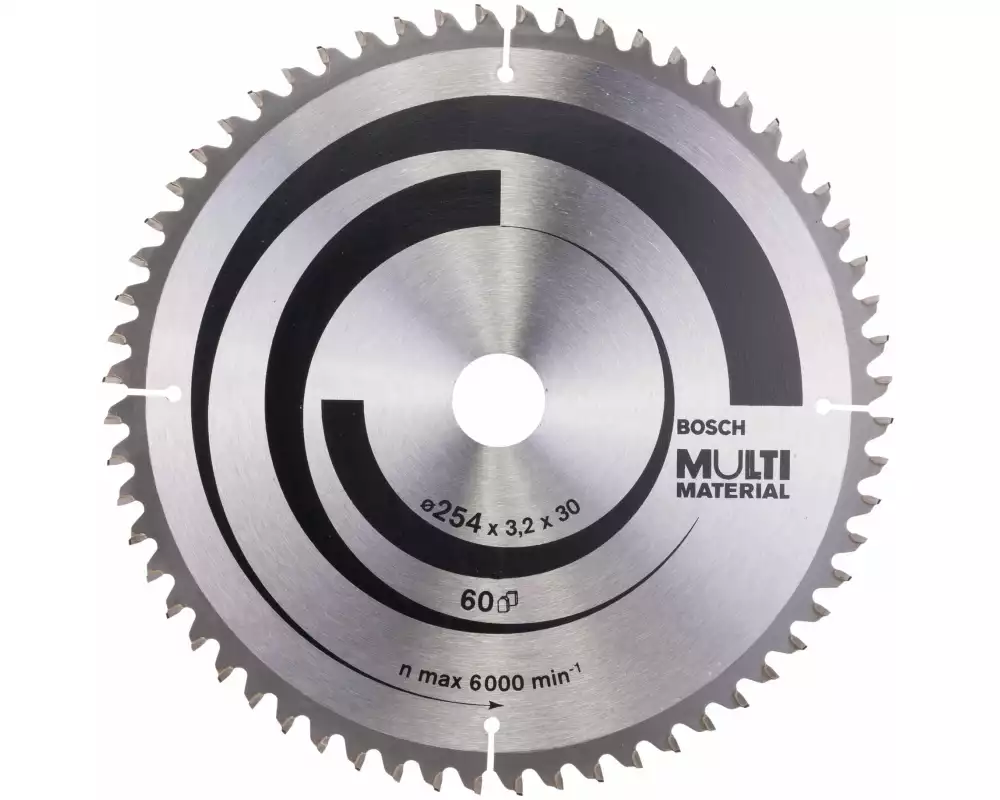 Bosch Professional Kreissägeblatt Multi Material, 254 x 30 x 3.2 mm, Z 60