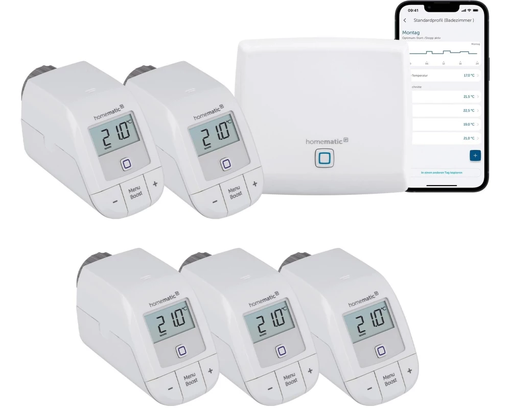 Homematic IP Smart Home 5 x Heizkörperthermostat Access Point