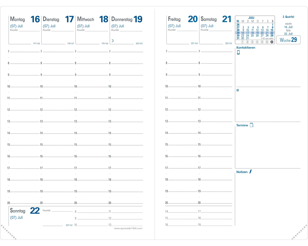 QUO-VADIS Akademiker Ersatz 25/26 028003Q 1W/2S 12M DE 10x15cm
