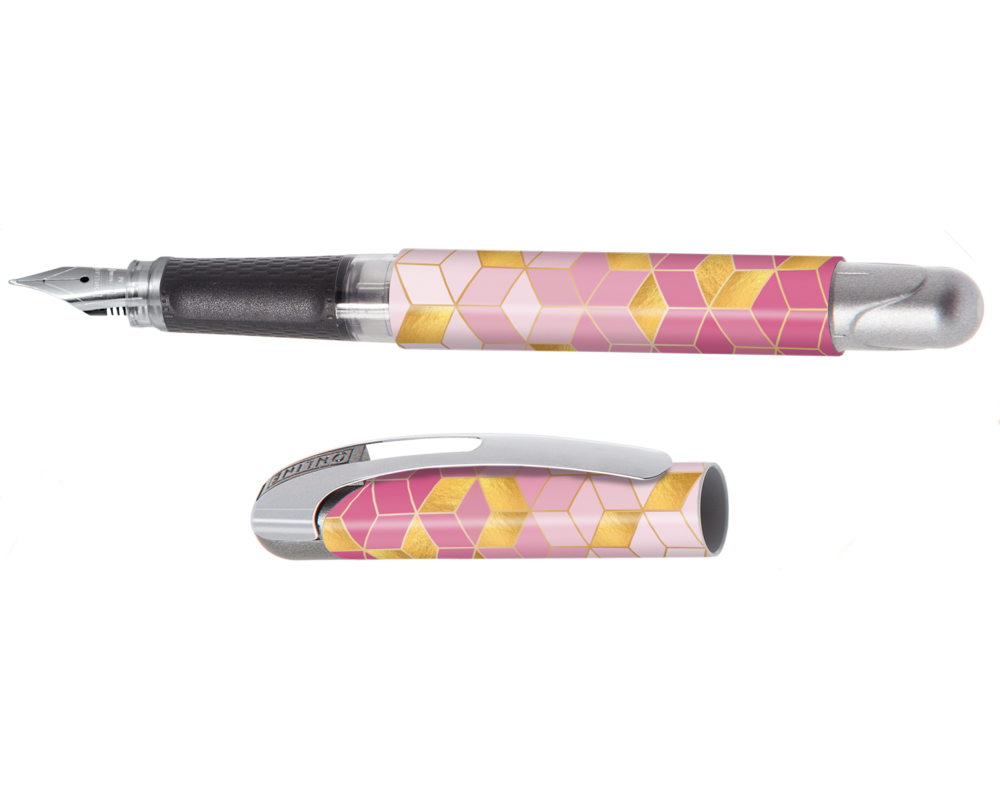 ONLINE Füllhalter College M 12527/3D Pink Squares