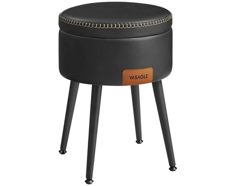 VASAGLE Hocker 32 cm, Schwarz