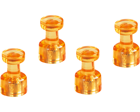 MAGNETOPLAN magnet. Memohalter 18x11mm 1666144 orange 4 Stk.