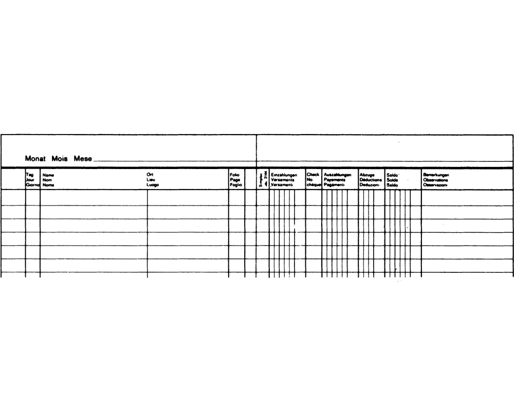 SIMPLEX Postcheckbuch D/F/I A5 18001 assortiert 32 Blatt