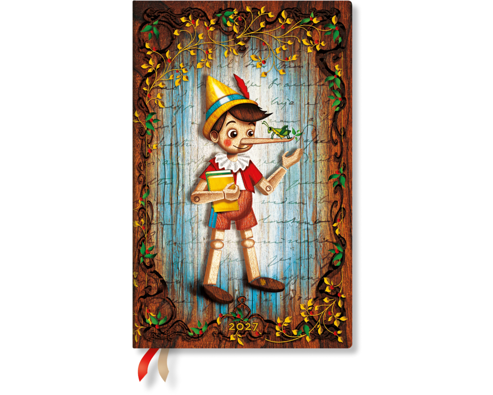 PAPERBLANKS Agenda Pinocchio 2027 DD1804-0 1W/2S HOR Maxi HC DE 13.5x21cm