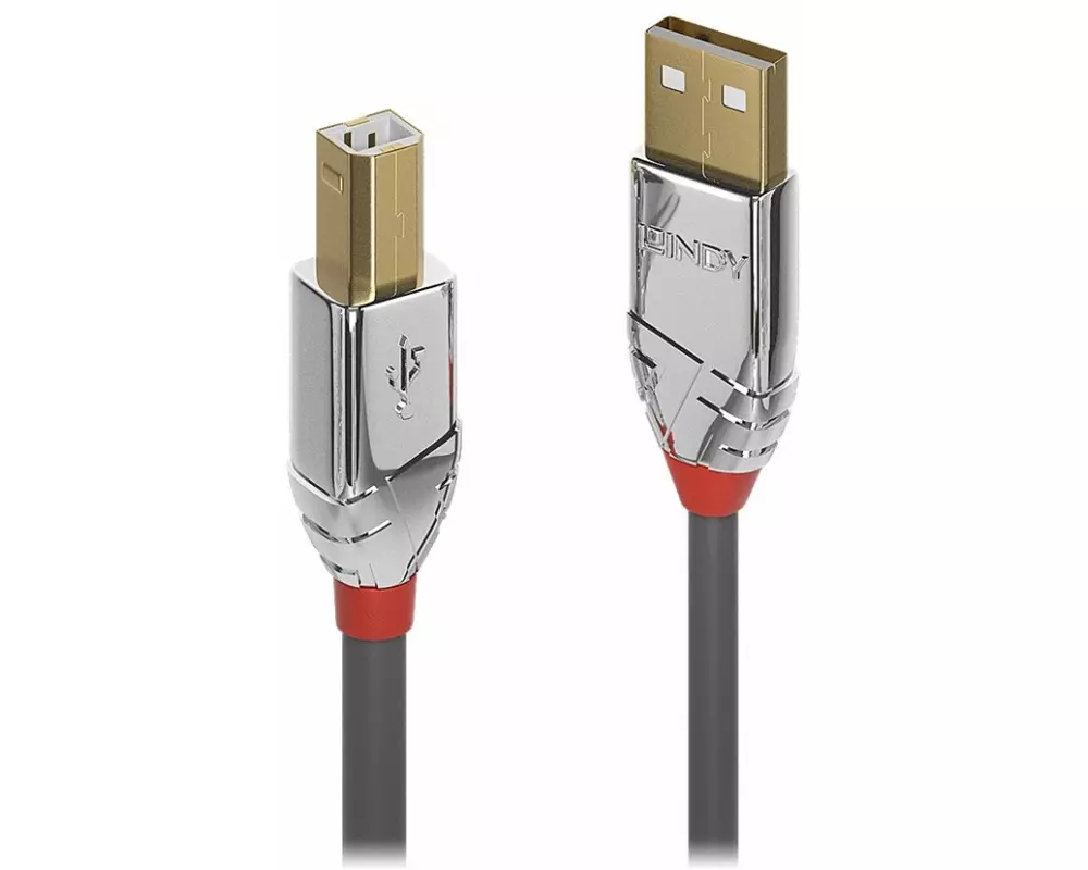 LINDY Cromo Line USB Cable, USB 2.0, USB/A-USB/B M-M, 5m