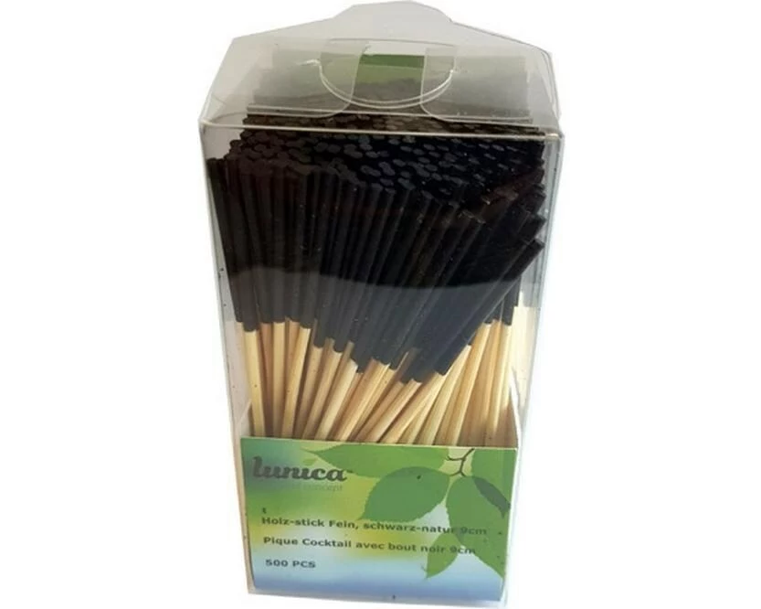 Haushaltsware Einweg-Party-Piekser 500 Stück Schwarz/Braun