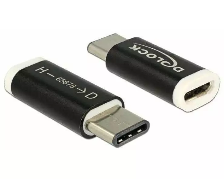 Delock USB 2.0 Adapter USB-MicroB Buchse - USB-C Stecker