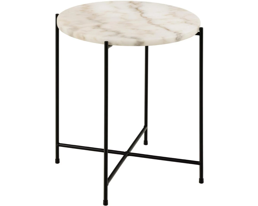 AC Design Couchtisch Avila Weiss, Ø 42 x 45 cm