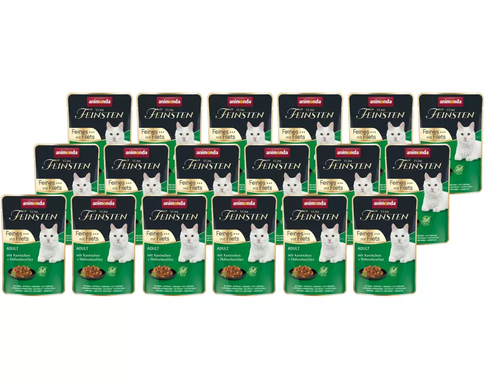 animonda Nassfutter Vom Feinsten mit Filet Kanin & Huhn, 18 x 85 g