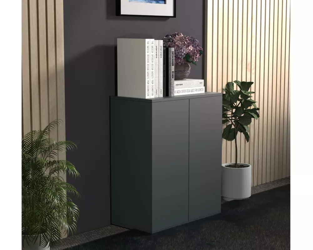 VCM Kommode Dalosa 2-Fach 60 x 73 cm, Grau