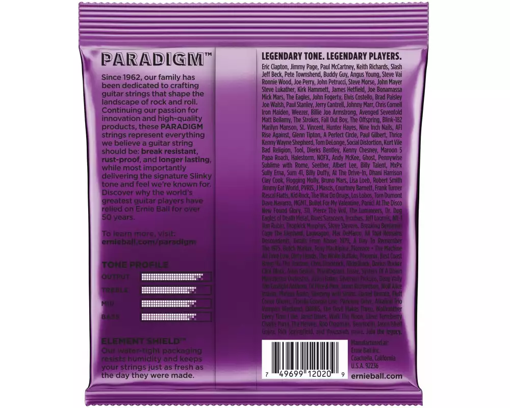 Ernie Ball Gitarrensaiten 2020 Paradigm Slinky – Power 11 - 48