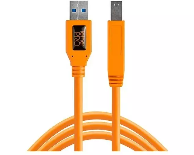 Tether Tools Kabel TetherPro USB 3.0 zu Male B, 4.6 Meter Orange