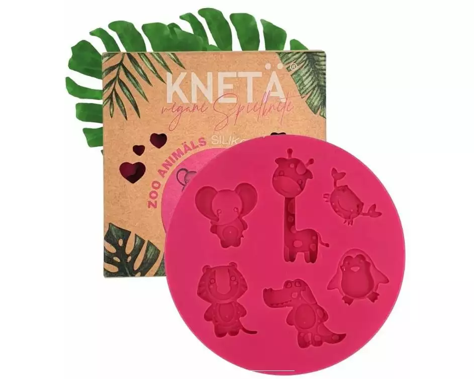 KNETÄ Modellierwerkzeug Silikonförmchen – Zoo Animals