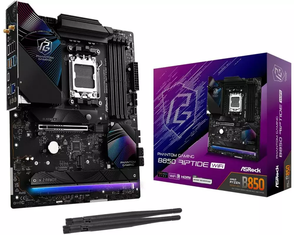 ASRock Mainboard Phantom Gaming B850 Riptide WiFi