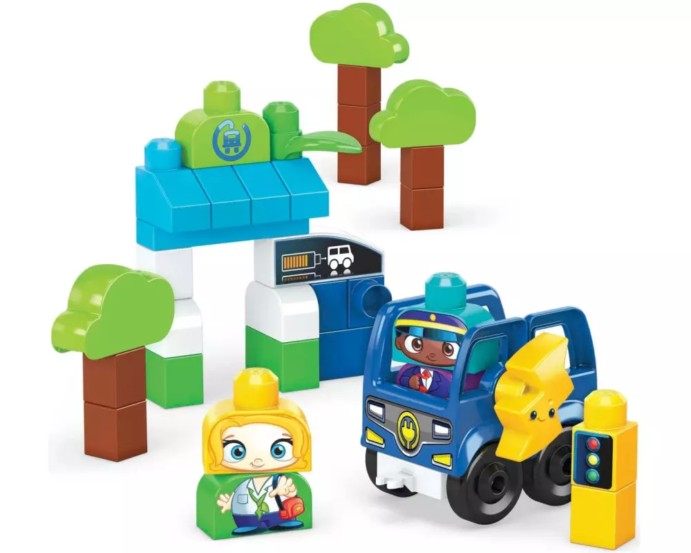 Mega Bloks Bausteine Green Town Charge & Go Bus